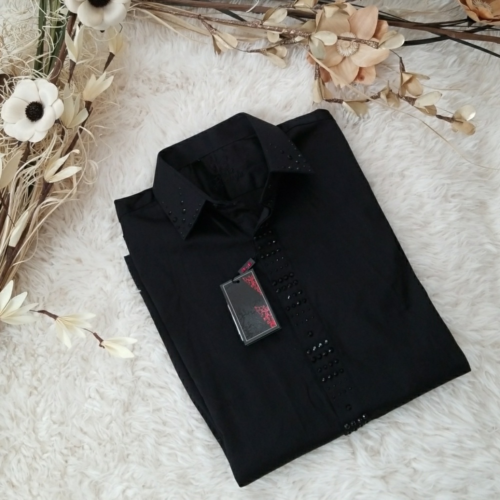 TR Premium Slim Fit Glitter Detailed Dress Shirt